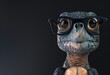 Stylish reptilian creature wearing sunglasses, digital art illustration for creative projects
