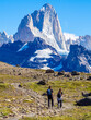 View of Fitz Roy from Loma del Pliegue Tumbado hike in Patagonia, El Chalten area