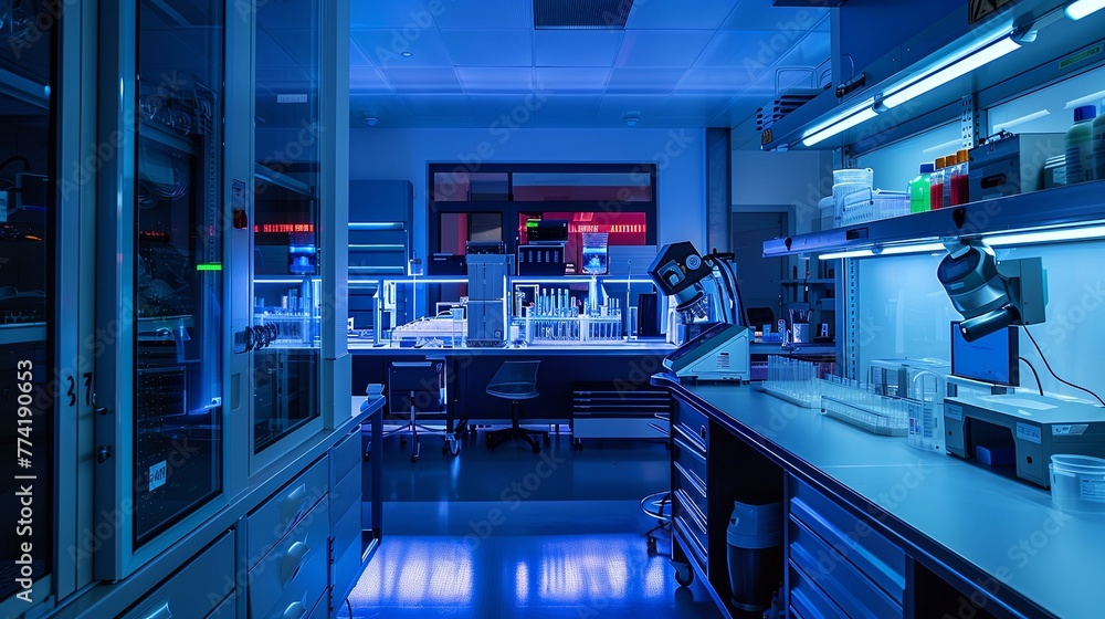 A high-tech laboratory researching next-generation solar cells, the ...