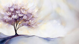 Obraz akrylowy, kwitnące drzewo. Tło wiosenne