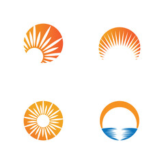 Wall Mural - Sun logo vector template symbol design