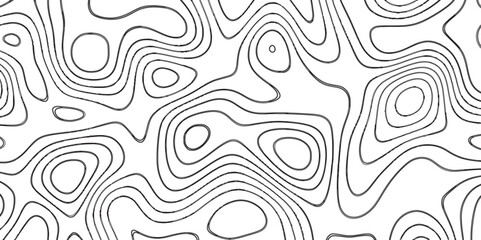 Modern Abstract topographic contours 3d map background. White background with topographic wavy pattern design. Black on white contours vector topography stylized height of the lines.