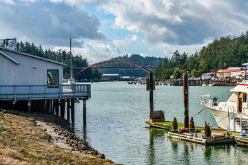 Canvas Print - La Conner Channel And Bridge