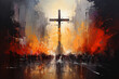 © deagreez - Photo wallpaper conceptual image made with generative AI of christianity symbol