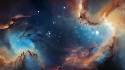Wall Mural - Nebula and galaxies in space. Abstract cosmos background
