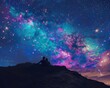Stargazers lie on a hill under a blanket of stars