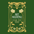 vector vintage items: label art nouveau	
