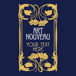 vector vintage items: label art nouveau	
