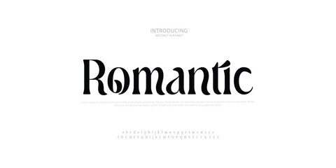 Wall Mural - Luxury alphabet letters font. Typography elegant wedding classic lettering serif fonts decorative vintage retro concept. vector illustration