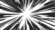 Abstract Comic Book Flash Explosion Radial Lines Background , Abstract Comic Book For Superhero Design Bright Black White Light Strip Burst. Flash Ray Blast Glow , Manga Cartoon Hero Fight Print Stamp