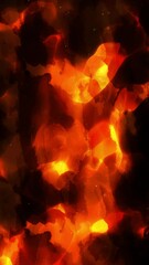 Wall Mural - vertical orange dark abstract clouds 4k loop features abstract shapes moving in a liquid motion with