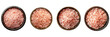 Set of Pink salt in a bowl isolated on transparent background Remove png