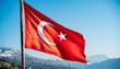 Fahne, die Nationalfahne von der Türkei flattert im Wind