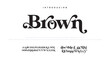 Brown Modern abstract digital alphabet font. Minimal technology typography, Creative urban sport fashion futuristic font and with numbers. vector illustration