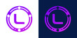 letter L logo design with dotted gradient digital circles, for digital, technology, data