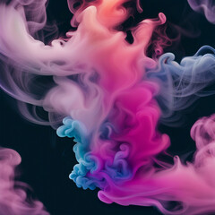 Canvas Print - colorful smoke illustration background