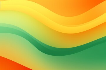 Wall Mural - Orange to Yellow to Green abstract fluid gradient design, curved wave in motion background for banner, wallpaper, poster, template, flier and cover