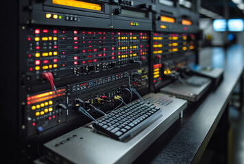 The control room for live concert