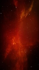 Wall Mural - vertical red particle flight atmosphere 4k loop features a camera view flying into different particl