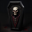 vampire coffin illustration background