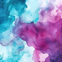  Maroon Turquoise Lavender abstract watercolor paint background barely noticeable with liquid fluid texture for background, banner with copy space and blank text area 