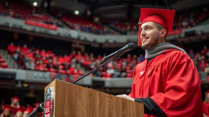Valedictorian Speaks to Graduates at Commencement Ceremony - Academic Milestone