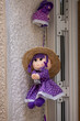 Shop with dried lavender, doll with a bag of lavender in her hand, Budva, Montenegro