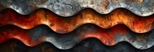 Abstract Background Of Industrial Iron Metal Pat,
A Close Up Of A Fish Scale Pattern With Orange And Black Scales