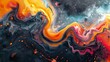 Abstract Colorful Liquid Marble Fluidity Art Generative AI
