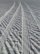 tire tracks drive in beach sand pattern