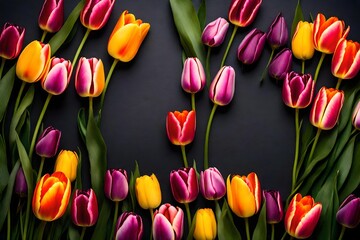  red and yellow tulips