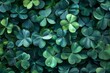 Seamless Background Image: Close-Up of Lush Green Clover Leaves from Above Generative AI