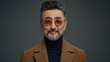 © AdriFerrer - Elegant mature asian man with beard and round sunglasses.