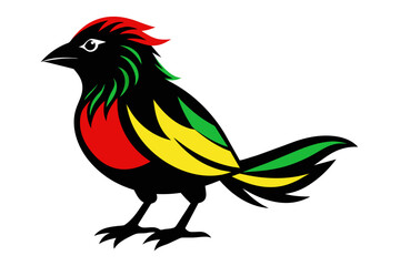 silhouette color image,Marley bird ,vector illustration,white background