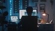 Entrepreneurial Endeavors Cinematic shots of entrepreneurs launching startups and building businesses from their home offices driven by passion AI generated illustration
