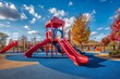 Inviting Park Playground with Slides and Structures