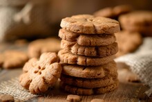 Dog Treats Cookies, Homemade Organic Dog Biscuit, Pets And Animals Care Concept. Generative Ai