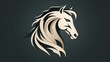 A minimalist logo icon of a strong and noble horse.