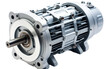 © Rehan - An electric motor isolated on a white background, showcasing modern technology and clean energy