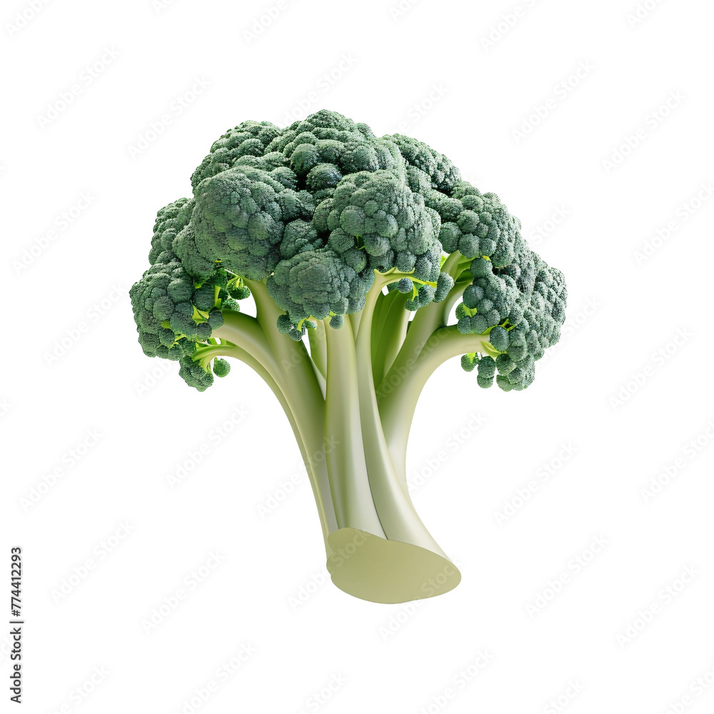 3d broccoli icon render isolated on transparent background. suitable ...