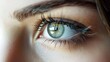 Close-up of a girl's eye, eyebrows and eyelashes. Concept vision, treatment, ophthalmologist, glasses, lenses, correction, health, illness, doctor,operation, control, laser, ophthalmologist.