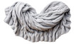 A delicate white scarf elegantly draped on a soft white background