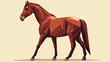 Horse Animal isolated flat cartoon vactor illustrat