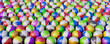 Colorful rubber beach balls background. Summer holiday concept 3d render 3d illustration