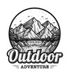 Vector of mountain logo, outdoor adventure, emblem design, vintage logo.