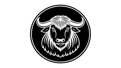 Wall Mural - a--yak-icon-in-circle-logo vector illustration