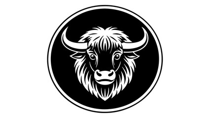 Wall Mural - a--yak-icon-in-circle-logo vector illustration