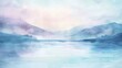 A serene watercolor landscape texture, blending the tranquil beauty of Lakeland with soft, dreamy hues created with Generative AI Technology