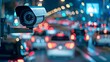 Another representation of smart LPR camera solutions on a landing page, focusing on automated license plate recognition and vehicle speed detection for monitoring and traffic rule adherence