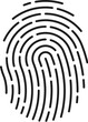 © Vector Tradition - Fingerprint, biometric identification outline icon for recognition and verification, line vector. Finger print or thumb scan for ID biometrics and identity verification for security and authorization